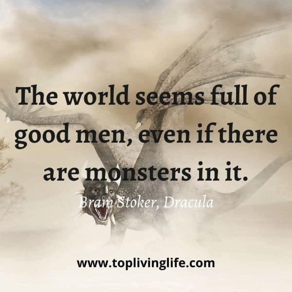"The world seems full of good men, even if there are monsters in it." -Bram Stoker, Dracula