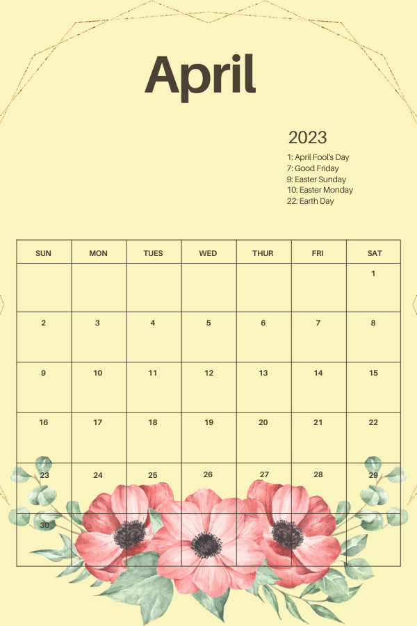 april calendar 2023