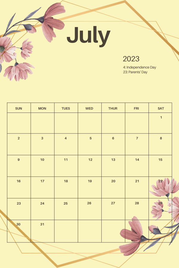 july calendar 2023